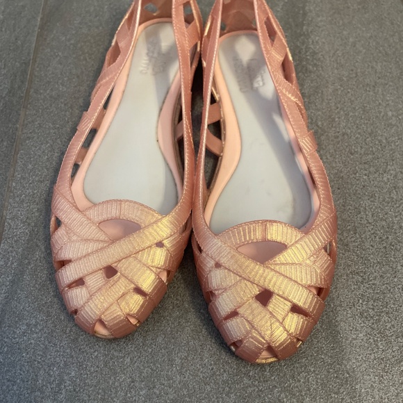 New without tags Melisa x JasonWu pink sparkly ballet flats - Picture 2 of 3